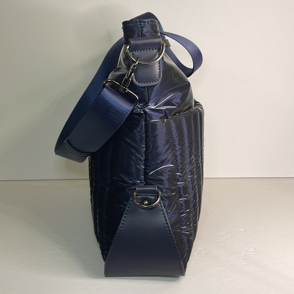 Sondra Roberts Squared Quilted Crossbody Bag - Navy Blue - Picture 4 of 10
